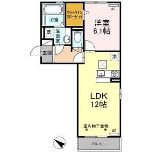 1LDK 間取り図