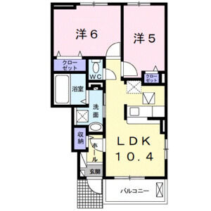 2LDK 間取り図