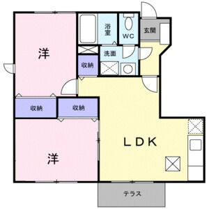 2LDK 間取り図
