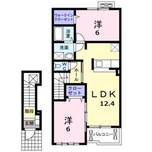 2LDK 間取り図