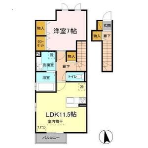1LDK 間取り図