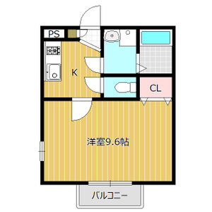 1K 間取り図
