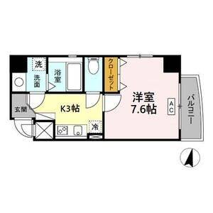 1K 間取り図