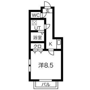 1K 間取り図
