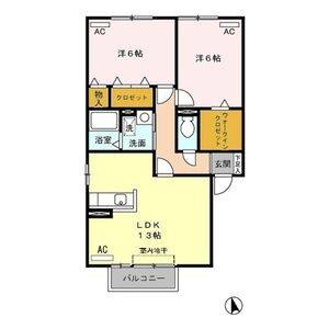 2LDK 間取り図