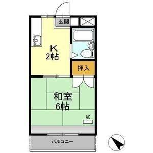1K 間取り図