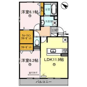 2LDK 間取り図