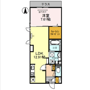 1LDK 間取り図