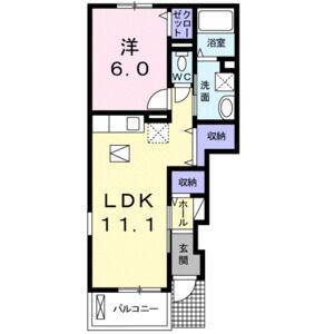 1LDK 間取り図