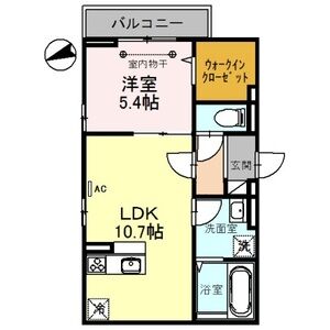1LDK 間取り図