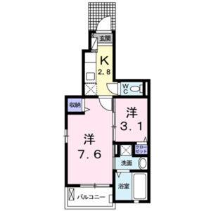 1K 間取り図