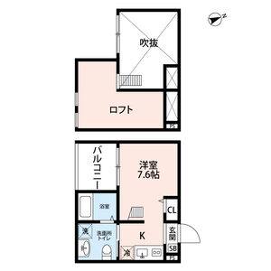 1K 間取り図
