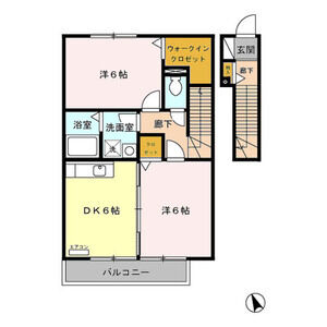 2DK 間取り図
