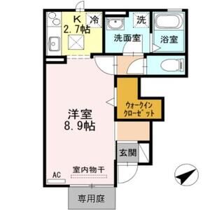 1K 間取り図