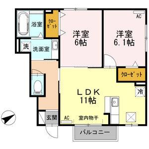 2LDK 間取り図