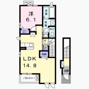 1LDK 間取り図