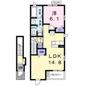 1LDK 間取り図