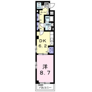 1DK 間取り図