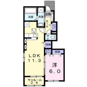 1LDK 間取り図