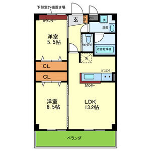 2LDK 間取り図