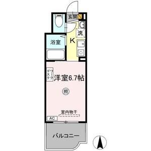 1K 間取り図
