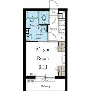 1K 間取り図