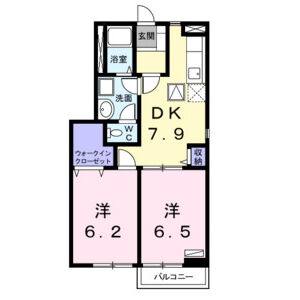 2DK 間取り図