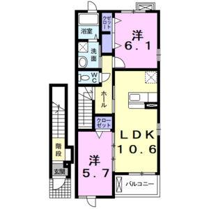2LDK 間取り図