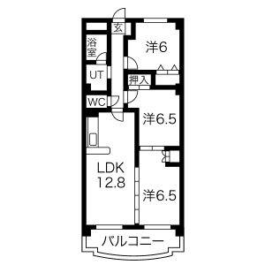 3LDK 間取り図