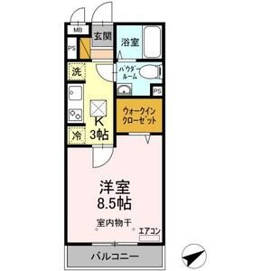 1K 間取り図