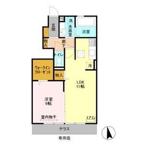 1LDK 間取り図