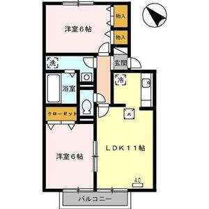 2LDK 間取り図