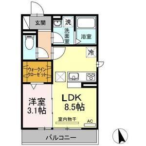 1LDK 間取り図