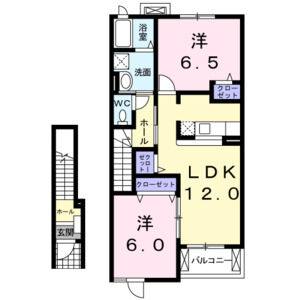 2LDK 間取り図