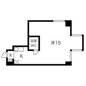 1K 間取り図