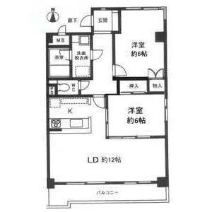 2LDK 間取り図