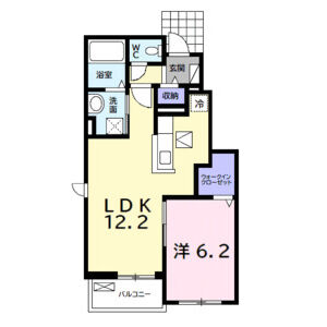 1LDK 間取り図