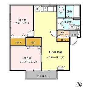 2LDK 間取り図