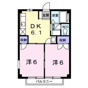 2DK 間取り図