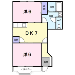 2DK 間取り図