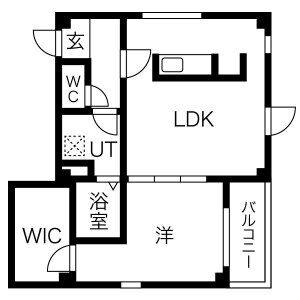 1LDK 間取り図