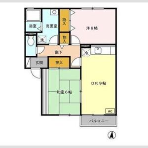 2DK 間取り図