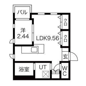 1LDK 間取り図