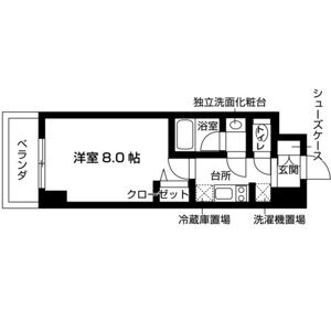 1K 間取り図