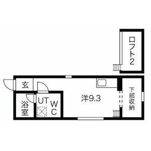 1K 間取り図