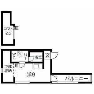 1K 間取り図