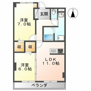 2LDK 間取り図