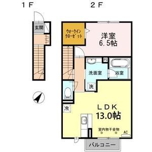 1LDK 間取り図