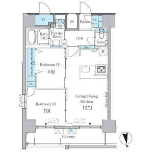 2LDK 間取り図