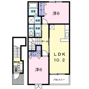 2LDK 間取り図